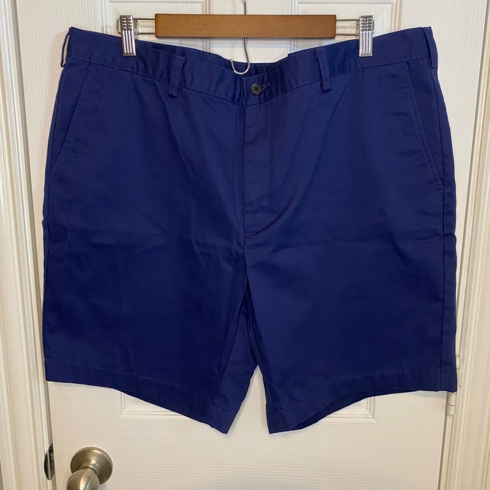 Jos A Bank Travelers Collection Shorts Mens 42 Royal Blue Chino Tailored Fit